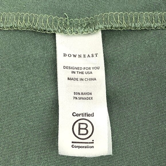 DownEast Sea Green Pintuck Short Sleeve Midi Dress Rayon/Spandex Size XS - Picture 9 of 10